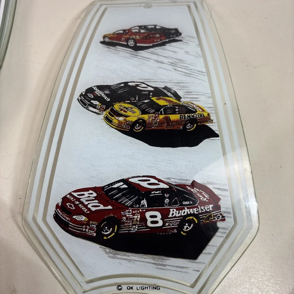 Dale Earnhardt Touch Lamp Shade Replacement Glass Sections OK LIGHTING Lot of 6